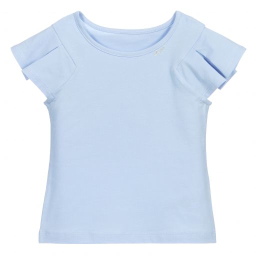 Lapin House-Girls Blue Cotton T-Shirt | Childrensalon Outlet
