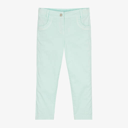 Lapin House-Girls Blue Cotton Trousers | Childrensalon Outlet