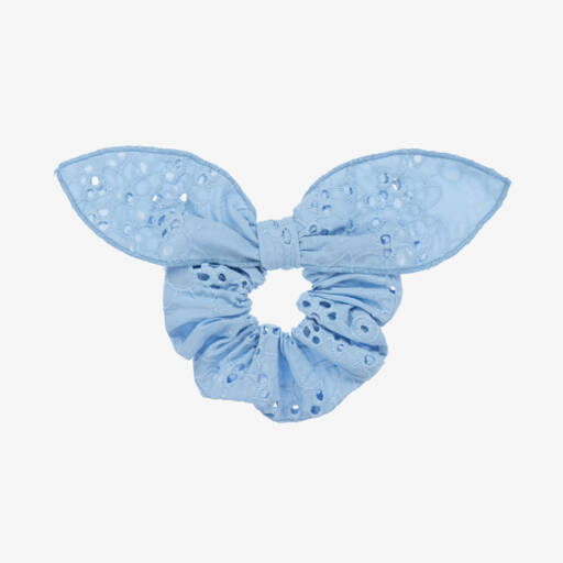 Lapin House-Girls Blue Embroidered Scrunchie | Childrensalon Outlet
