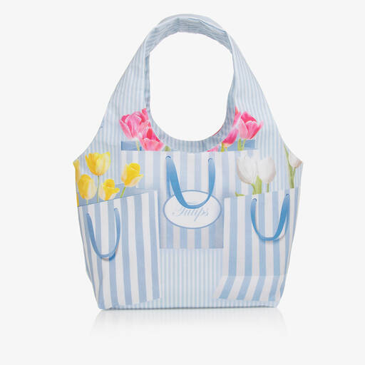 Lapin House-Girls Blue Floral Bag (26cm) | Childrensalon Outlet
