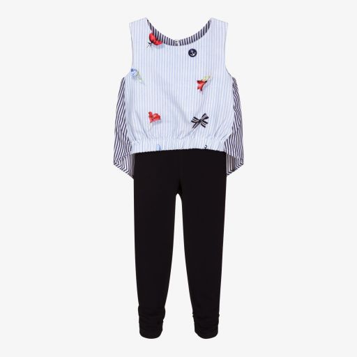 Lapin House-Girls Blue Leggings Set | Childrensalon Outlet