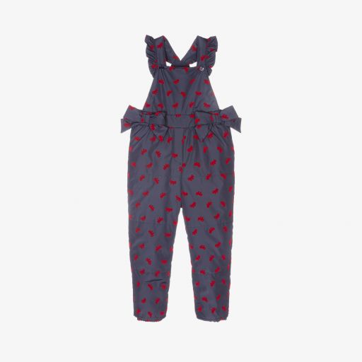 Lapin House-Girls Blue Padded Salopettes | Childrensalon Outlet