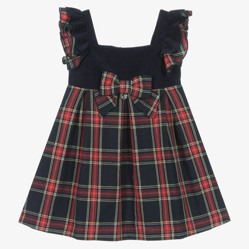 Lapin House-Хлопковое платье в красно-синюю клетку | Childrensalon Outlet