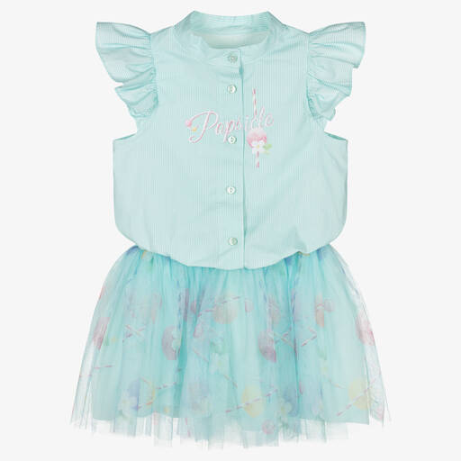 Lapin House-Girls Green Ice Cream Dress Set | Childrensalon Outlet