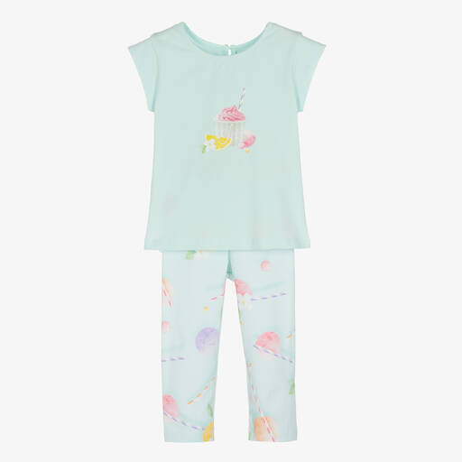 Lapin House-Girls Green Ice Cream Leggings Set | Childrensalon Outlet