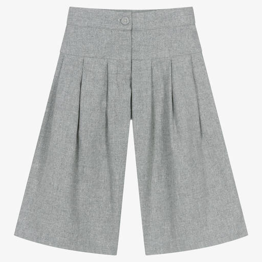 Lapin House-Girls Grey Cotton Culottes | Childrensalon Outlet