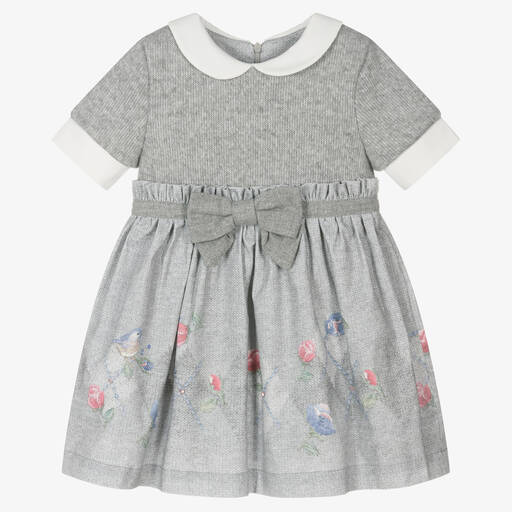 Lapin House-Серое хлопковое платье для девочек | Childrensalon Outlet