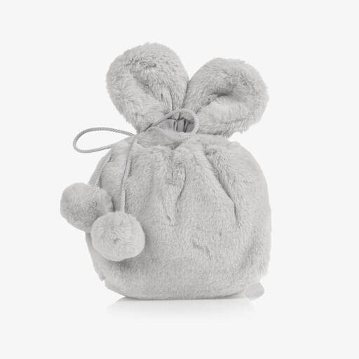 Lapin House-Girls Grey Faux Fur Bag (20cm) | Childrensalon Outlet