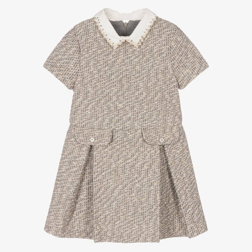 Lapin House-Girls Grey Glittery Dress | Childrensalon Outlet