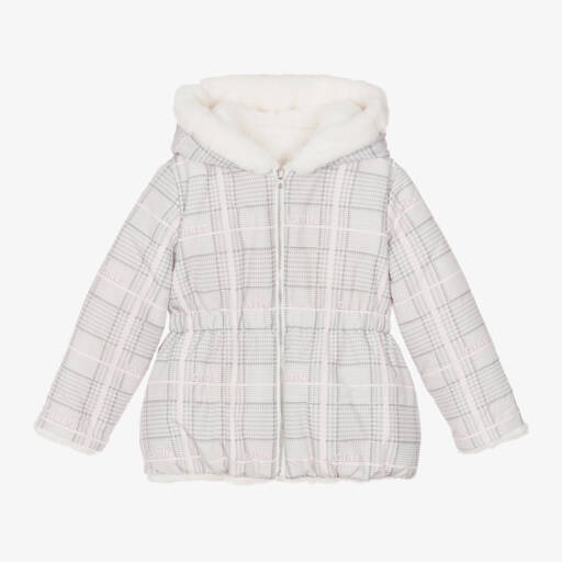 Lapin House-جاكيت بوجهين فرو صناعي لون عاجي للبنات | Childrensalon Outlet