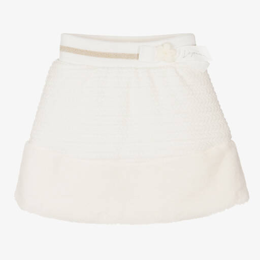 Lapin House-Girls Ivory Faux Fur Skirt | Childrensalon Outlet