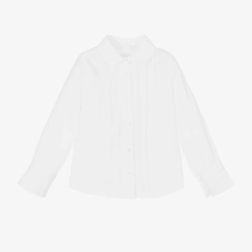 Lapin House-Girls Ivory Pleated Blouse | Childrensalon Outlet