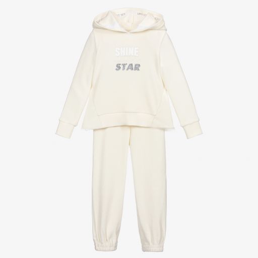 Lapin House-Кремовый велюровый спортивный костюм для девочек | Childrensalon Outlet