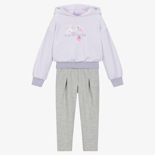 Lapin House-Girls Lilac Purple & Grey Tracksuit | Childrensalon Outlet