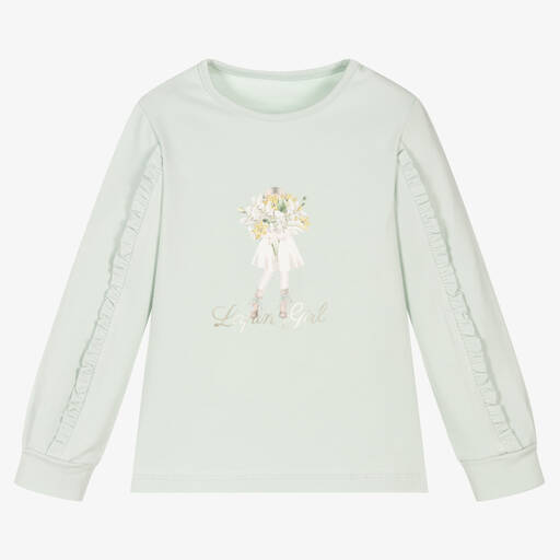 Lapin House-Girls Mint Green Cotton Top | Childrensalon Outlet