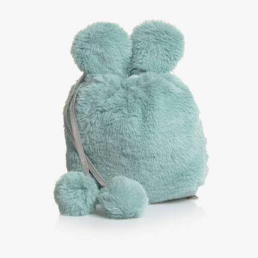 Lapin House-Girls Mint Green Faux Fur Backpack (20cm) | Childrensalon Outlet