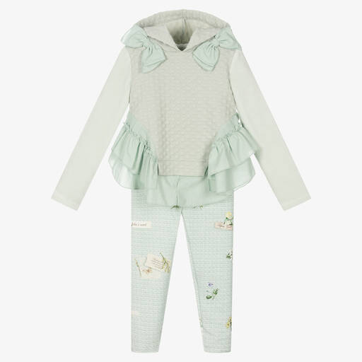 Lapin House-Мятно-зеленый топ и легинсы для девочек | Childrensalon Outlet