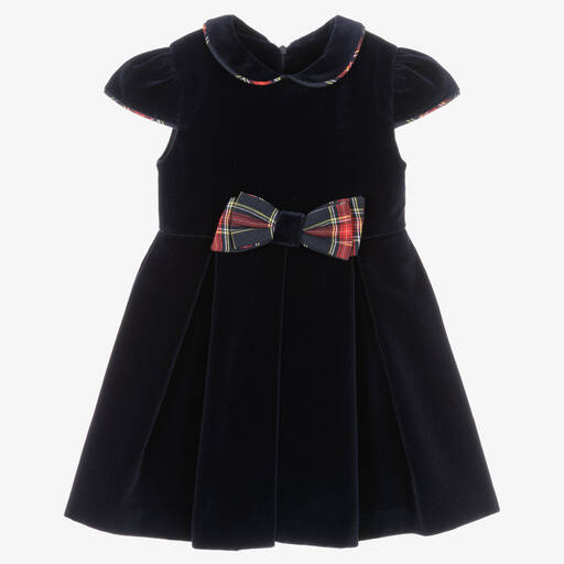 Lapin House-فستان قطن مخمل لون كحلي | Childrensalon Outlet