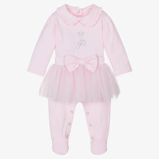 Lapin House-Girls Pink Babygrow & Tulle Skirt Set | Childrensalon Outlet