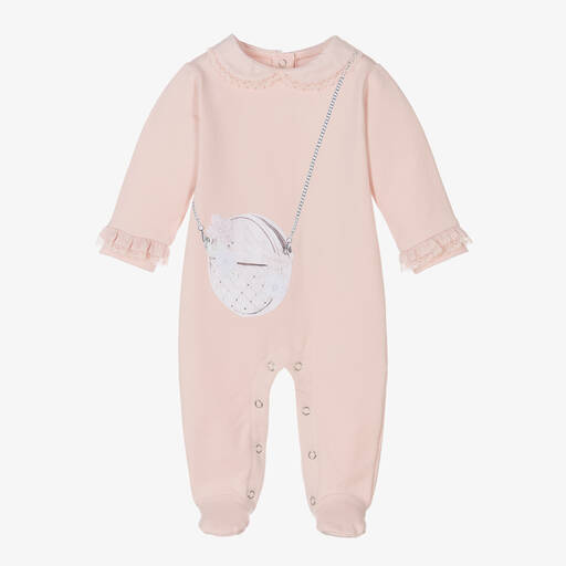 Lapin House-Rosa Baumwollstrampler (M) | Childrensalon Outlet