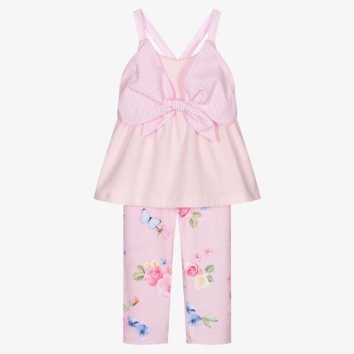 Lapin House-Girls Pink Cotton Leggings Set | Childrensalon Outlet