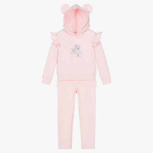 Lapin House-Girls Pink Cotton Mouse Trouser Set | Childrensalon Outlet