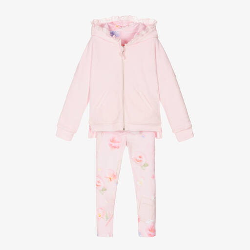 Lapin House-Girls Pink Cotton Reversible Leggings Set | Childrensalon Outlet