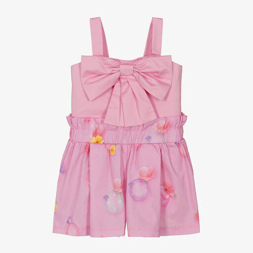 Lapin House-Girls Pink Cotton Shorts Set | Childrensalon Outlet
