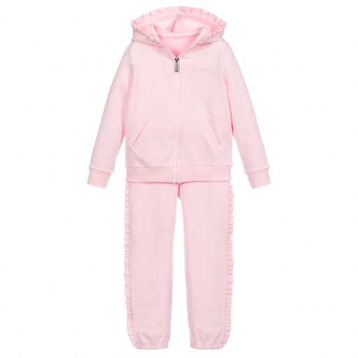 Lapin House-Розовый спортивный костюм из хлопка для девочек | Childrensalon Outlet