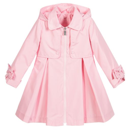 Lapin House-Розовое пальто с капюшоном для девочек | Childrensalon Outlet