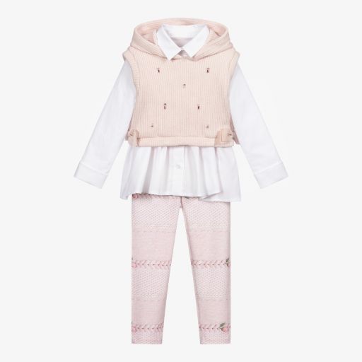 Lapin House-Girls Pink Leggings Set | Childrensalon Outlet