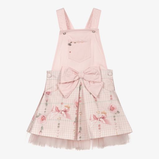 Lapin House-Girls Pink Pinafore Dress | Childrensalon Outlet