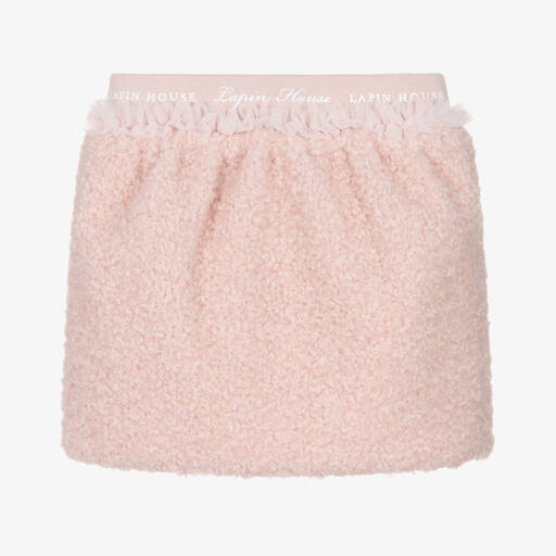 Lapin House-Girls Pink Teddy Fleece Skirt | Childrensalon Outlet