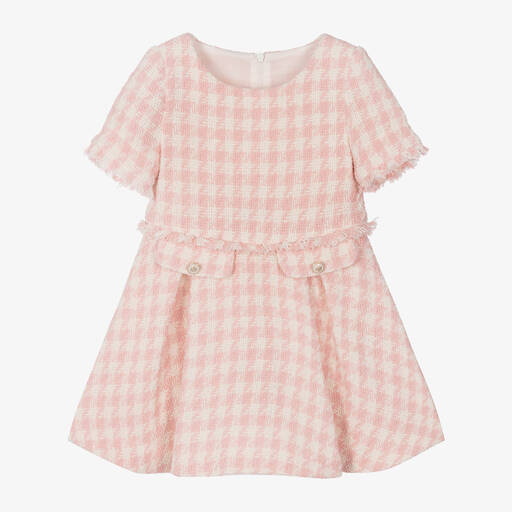 Lapin House-Girls Pink Tweed Dress | Childrensalon Outlet
