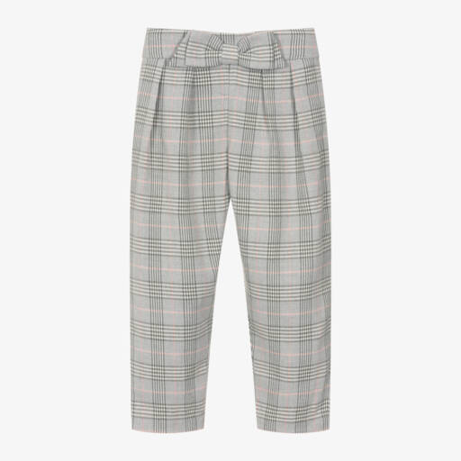 Lapin House-Girls Plaid Grey Trousers | Childrensalon Outlet