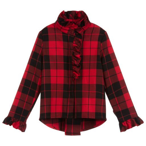 Lapin House-Girls Red & Black Check Blouse | Childrensalon Outlet