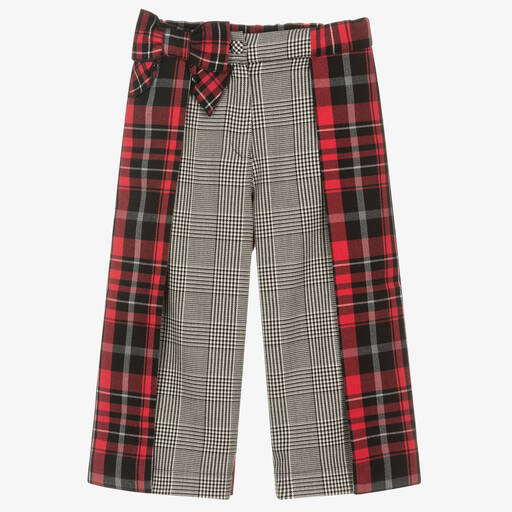 Lapin House-Girls Red Checked Trousers | Childrensalon Outlet