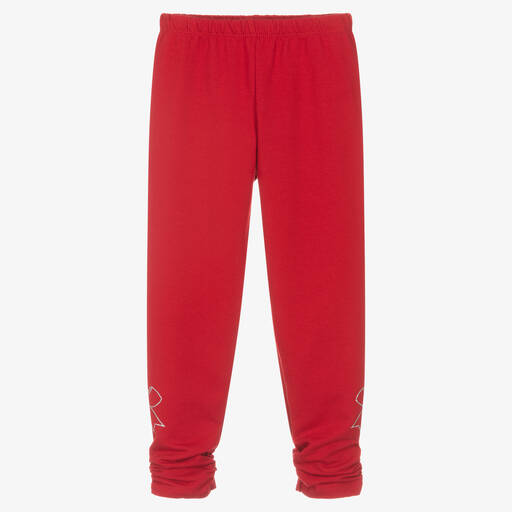 Lapin House-Girls Red Cotton Leggings | Childrensalon Outlet