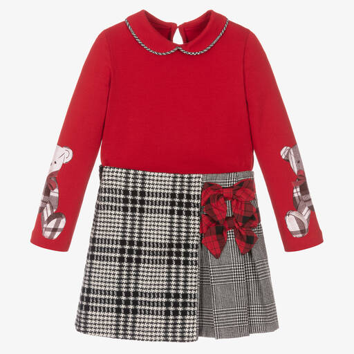 Lapin House-Girls Red Cotton Skirt Set | Childrensalon Outlet
