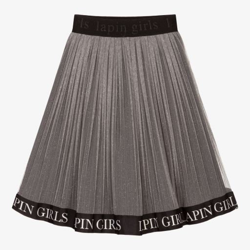 Lapin House-Girls Silver Pleated Skirt | Childrensalon Outlet
