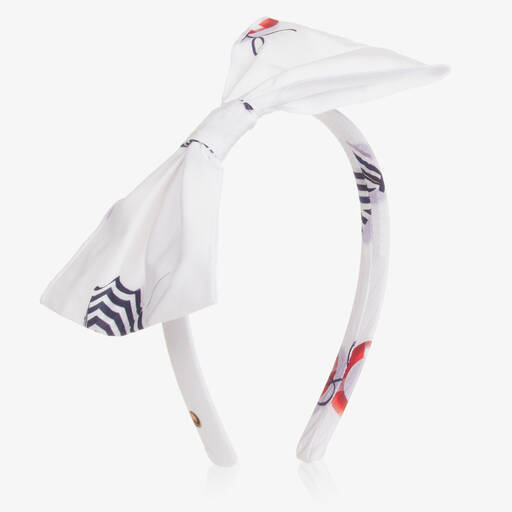 Lapin House-Girls White Nautical Bow Hairband | Childrensalon Outlet