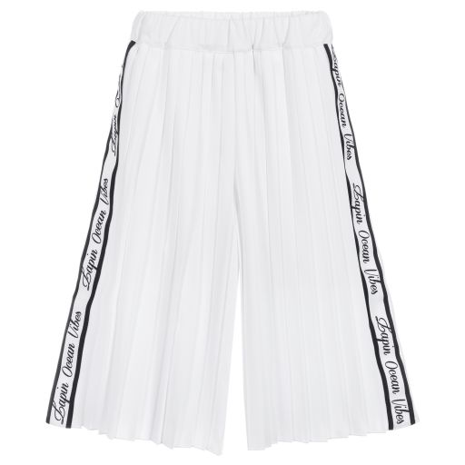 Lapin House-Girls White Pleated Trousers | Childrensalon Outlet