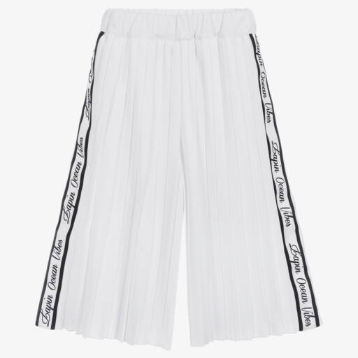 Lapin House-بنطلون بكسرات لون أبيض للبنات | Childrensalon Outlet