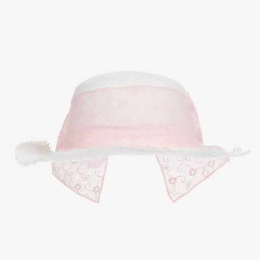 Lapin House-Girls White Straw Hat  | Childrensalon Outlet