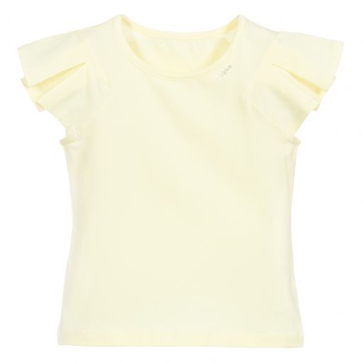 Lapin House-Girls Yellow Cotton T-Shirt  | Childrensalon Outlet
