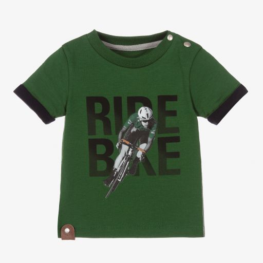 Lapin House-Green Cotton Cycle T-Shirt | Childrensalon Outlet