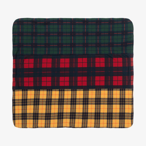Lapin House-Green, Red & Yellow Tartan Blanket (80cm) | Childrensalon Outlet