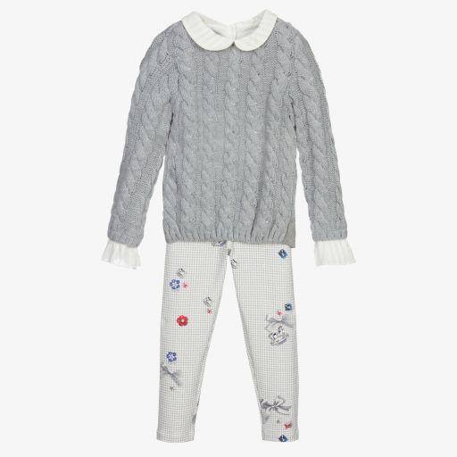 Lapin House-Grey Sweater & Leggings Set | Childrensalon Outlet