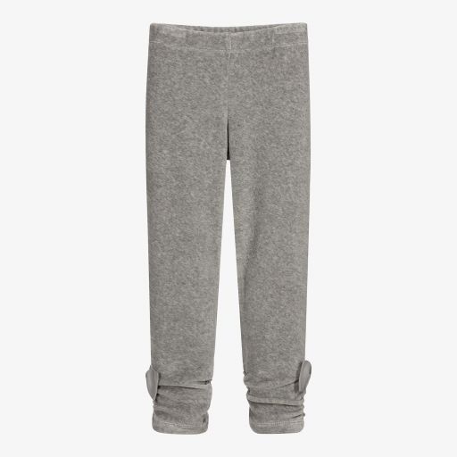 Lapin House-Grey Velour Leggings | Childrensalon Outlet