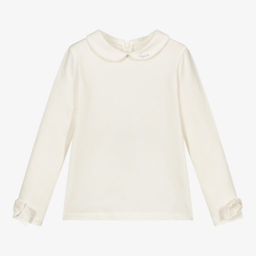 Lapin House-Ivory Cotton Jersey Top | Childrensalon Outlet